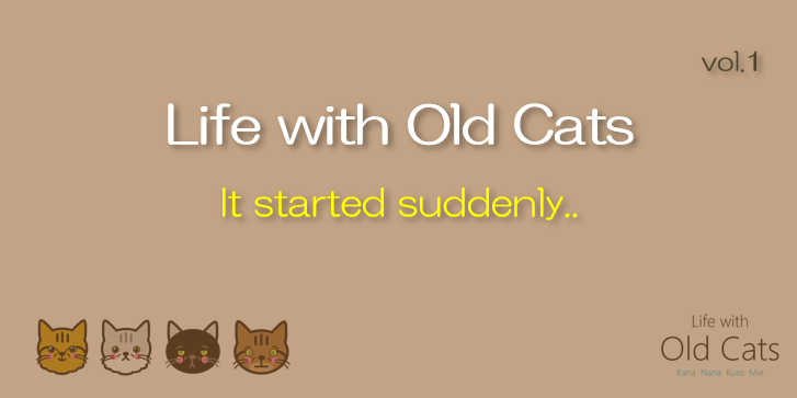 It started suddenly.. [Life with Old Cats : vol.1]