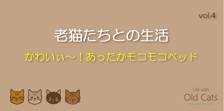 かわいぃ～！あったかモコモコベッド [老猫たちとの生活 Life with Old Cats : vol.4]