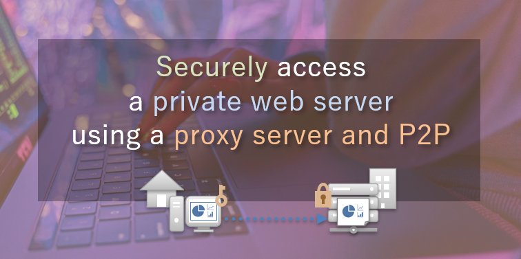 Securely access a private web server using a proxy server and P2P